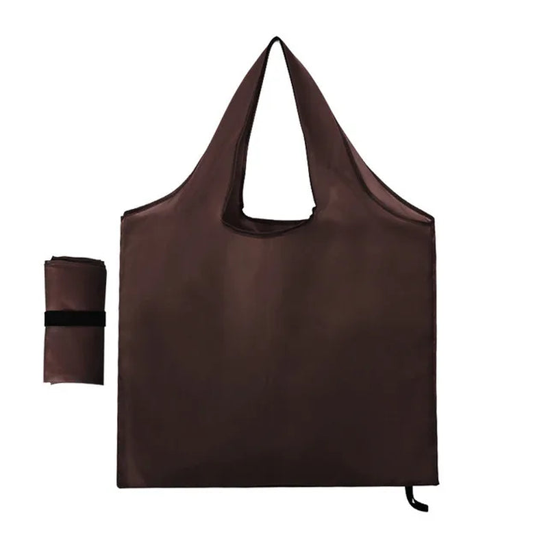 Big Eco-Friendly Folding Shopping Bag Reusable Portable Shoulder Handbag Travel Grocery Fashion Pocket Tote Heavy Storage Bags