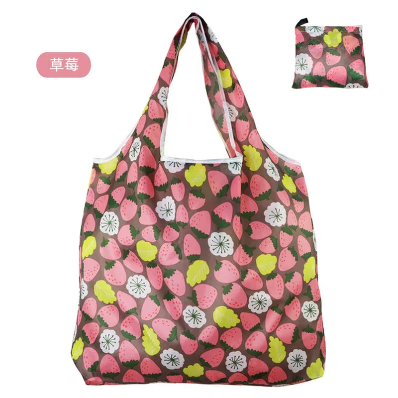 Big Eco-Friendly Folding Shopping Bag Reusable Portable Shoulder Handbag Travel Grocery Fashion Pocket Tote Heavy Storage Bags