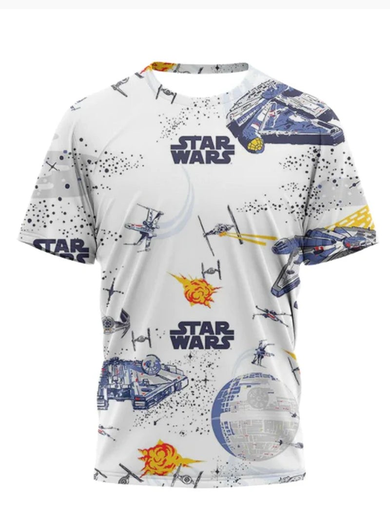 Men Short Sleeve T Shirt Disney Star Wars 3D Print Short Sleeve