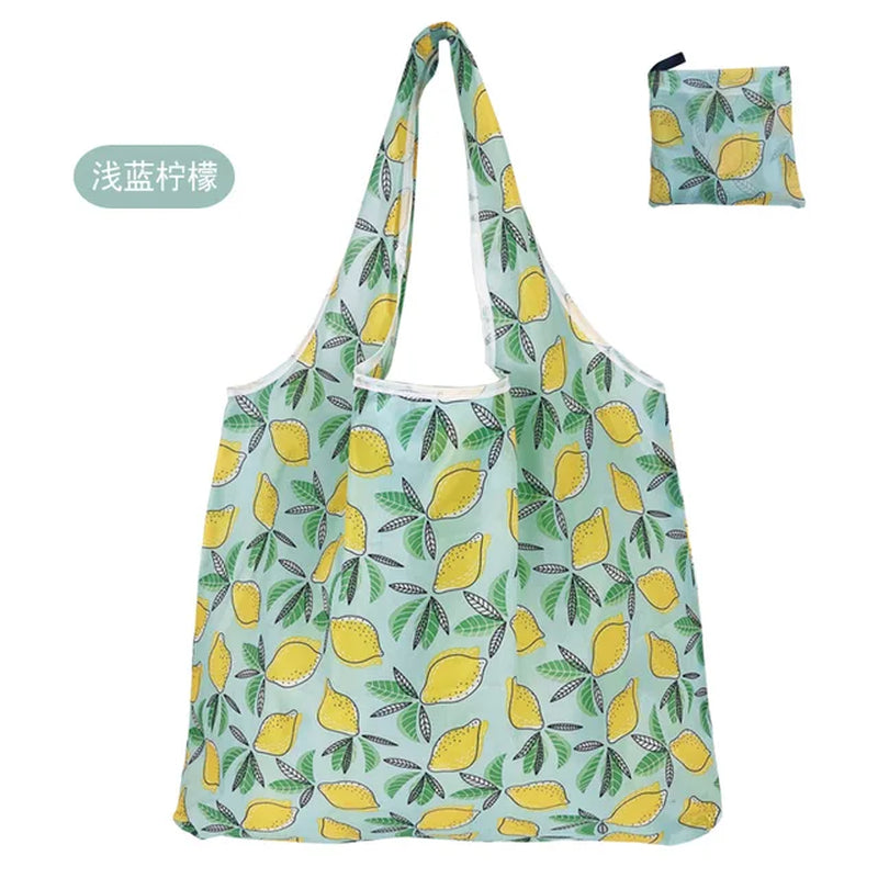 Big Eco-Friendly Folding Shopping Bag Reusable Portable Shoulder Handbag Travel Grocery Fashion Pocket Tote Heavy Storage Bags